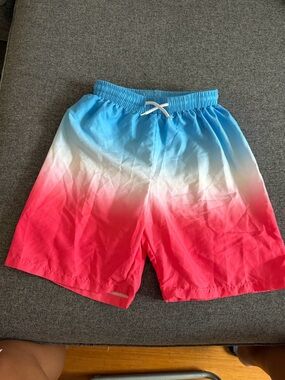 Boy’s Ombre Blue to Pink Swim Shorts